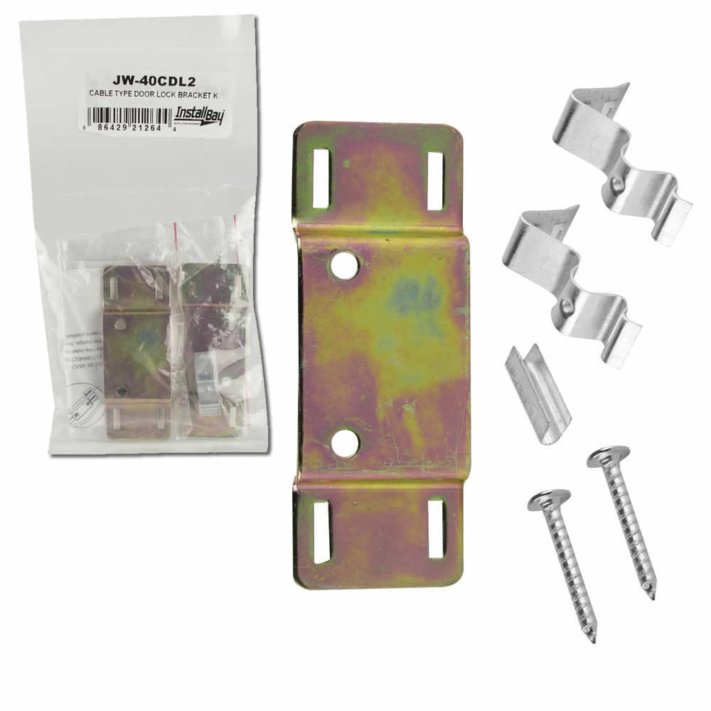 Install Bay JW-40CDL2 Cable Type Door Lock Bracket - Pair