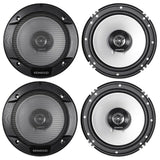 4X Kenwood KFC-1666S 6.5 Inch Total 600W 2-Way Car Audio Door Coaxial Speakers