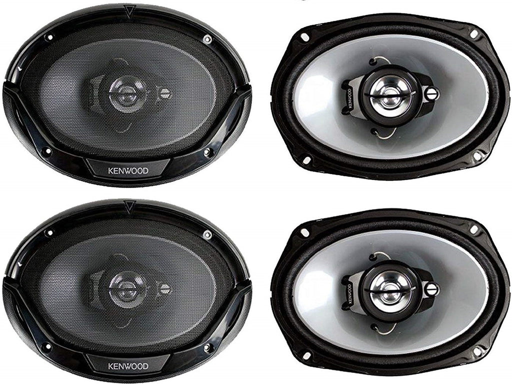 2 Kenwood KFC-6966S 800W Max (90W RMS) 6" x 9" 3-Way Coaxial Car Speakers -2 Pair