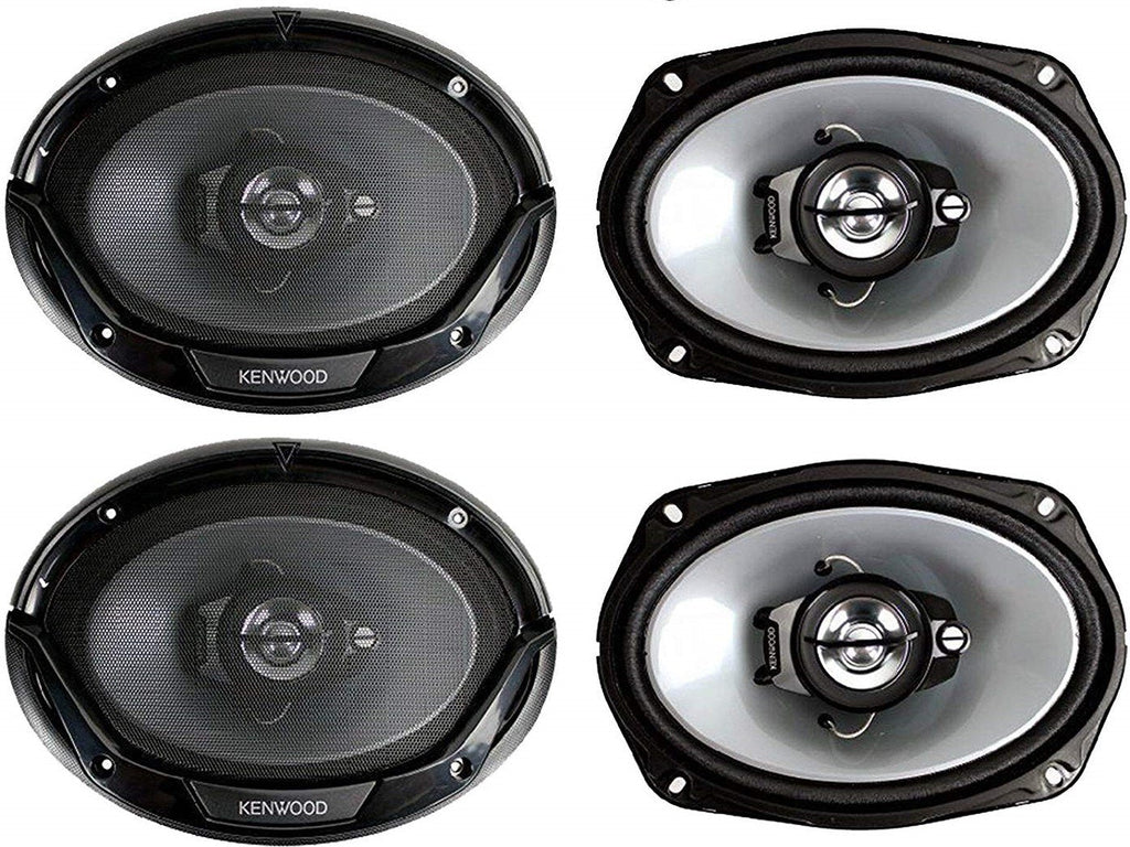 2 Pair Kenwood KFC-6966S 6x9" 400 Watt 4 ohm Sport Series 3-Way 4 Speakers