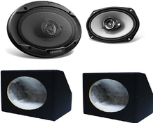Load image into Gallery viewer, KENWOOD KFC-6966S 6&quot; x 9&quot; 3-WAY COAX CAR SPEAKERS FREE 2 x ANGLED SPEAKER BOXES