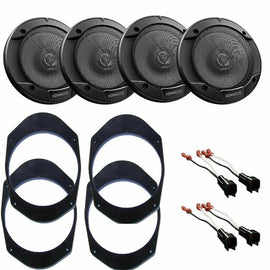 Kenwood Front Rear Door Speakers w/6x8