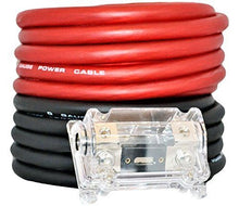 Load image into Gallery viewer, 2 Absolute KIT0-50 0 Gauge 50 Feet ( 25ft Red &amp; 25 Black ) Amplifier Install Wiring 6000W Amp Kit