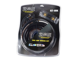 Absolute KIT0BK Complete 0 Gauge Black Amp Kit with RCA Interconnect Cable (Black)