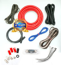 Load image into Gallery viewer, Complete 0 Gauge Amp Kit Amplifier Install Wiring 0 Ga Wire Cable 6000W RED