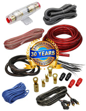 Charger l&#39;image dans la galerie, MK Audio 3500W Car Audio Blue 4 Gauge Pro AMP / Amplifier Power Wiring Kit AGU