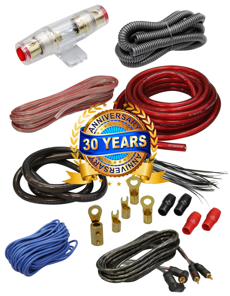 KIT4 Complete PRO Marine 4 Gauge 2000 Watt Complete Amplifier Hookup Kit