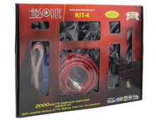 Load image into Gallery viewer, Absolute 2000W KIT-4 Gauge Amp Kit Amplifier Install Wiring Complete 4 Ga Car Wires Red