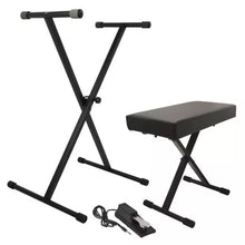 Load image into Gallery viewer, On-Stage KPK6550 Keyboard Stand and Bench Pack with Keyboard Sustain Pedal