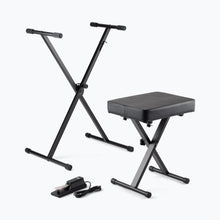 Load image into Gallery viewer, On-Stage KPK6550 Keyboard Stand and Bench Pack with Keyboard Sustain Pedal
