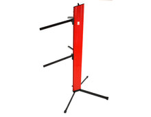 Load image into Gallery viewer, MR DJ KS1000R PRO Red 2-Tier Red Column Keyboard Stand W 5/8" Mic Mount