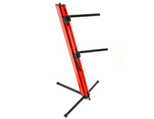 Load image into Gallery viewer, MR DJ KSPRO1500R PRO 2-Tier Red Column Keyboard Stand W Mic Boom Arm + Case
