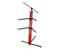 Load image into Gallery viewer, MR DJ KSPRO1500R PRO 2-Tier Red Column Keyboard Stand W Mic Boom Arm + Case