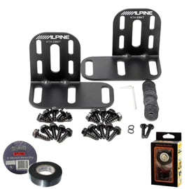 Alpine KTX-EBKT Universal Mounting Bracket for Alpine Subwoofer Enclosures Bundle
