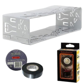Alpine KTX-SLEEVE Single DIN Head Unit Installation Sleeve for Alpine Halo9 and Halo11 Receivers Bundle