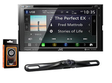 Load image into Gallery viewer, JVC KW-V850BT DVD receiver w/ integrated 6.8&quot; monitor+Absolute CAM880 Rearview Camera &amp; Magnet Phone Holder