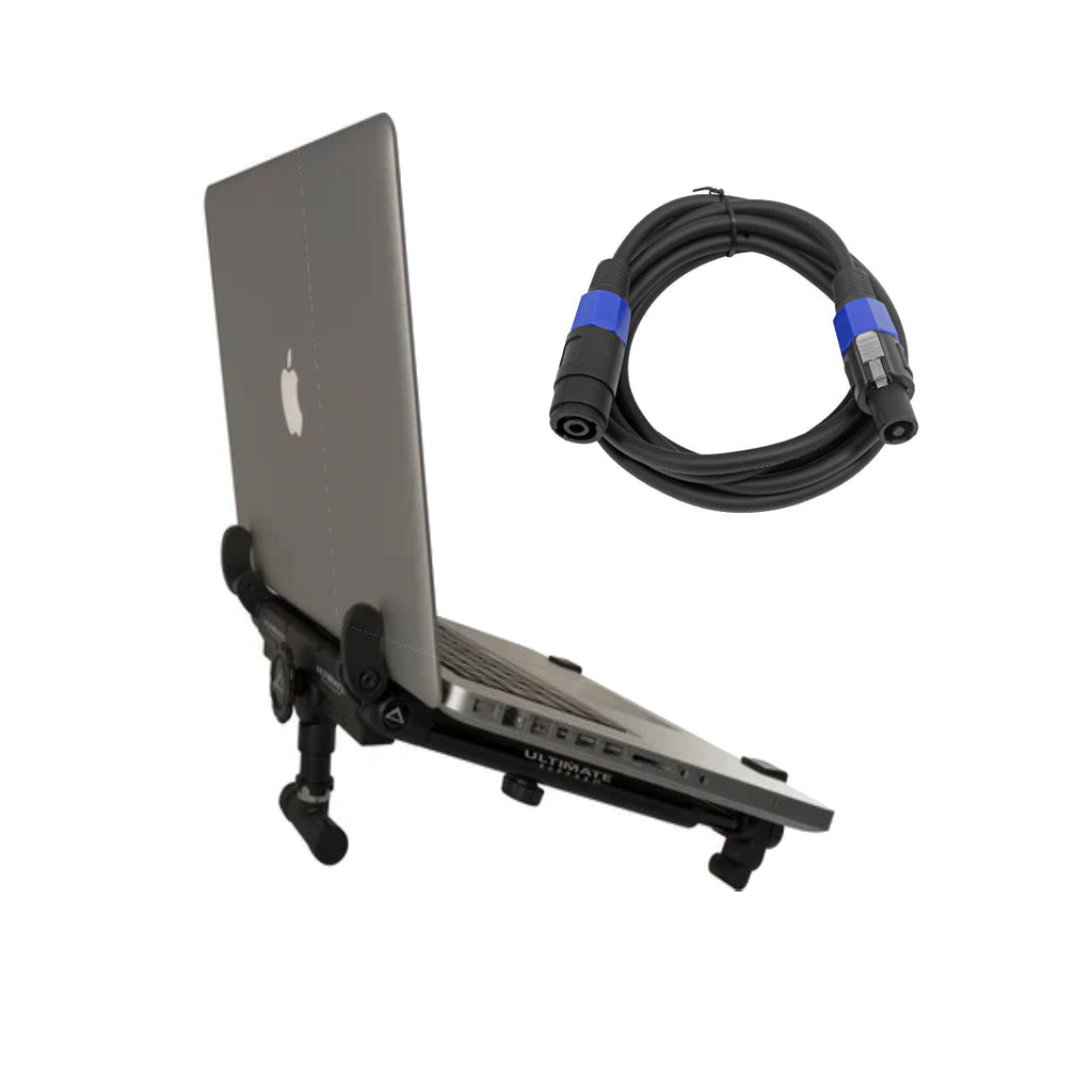 Ultimate Support (HYM-100QR) HyperMount QR Laptop + MR DJ USA Speaker Cable