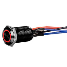 Charger l'image dans la galerie, Install Bay LB12R-2 Black 12MM Round Illuminated Latching Switch Red Qty 2