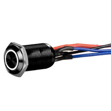 Load image into Gallery viewer, Install Bay LB12W-2 Black 12MM Round Illuminated Latching Switch White Qty 2