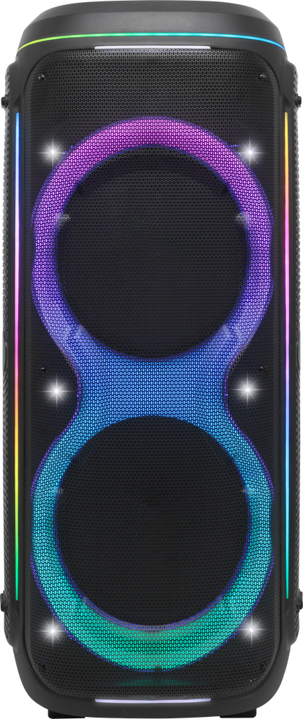 2 MR DJ LOS ANGELES Dual 15” Powered Rechargeable Bluetooth DJ Speaker 6000W Active PA System