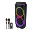 MR DJ LOS ANGELES Dual 15” Powered Rechargeable Bluetooth DJ Speaker 6000W Active PA System