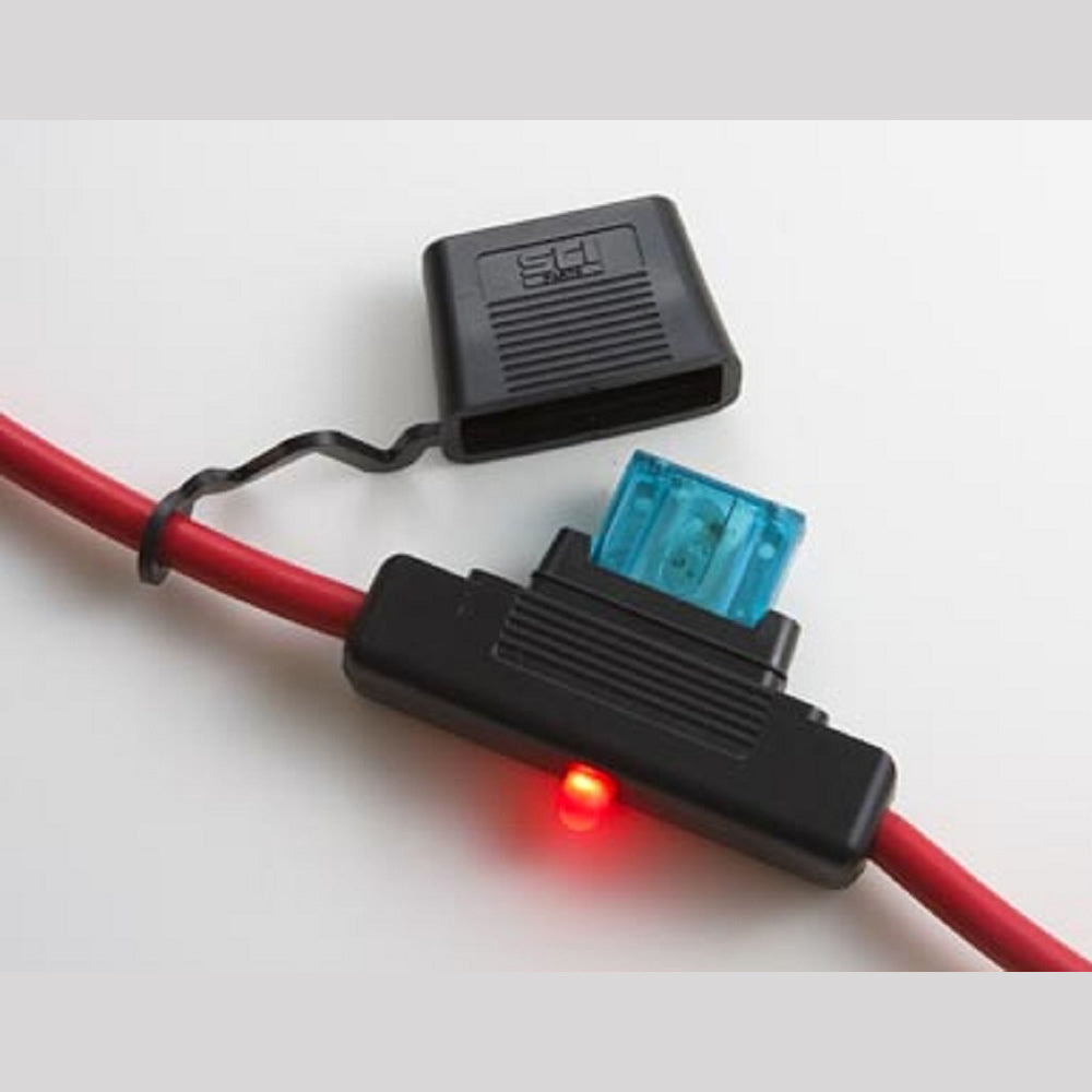Install Bay LPX-04B-I-6R In-line Fuse Holder With Indicating LEDs - Maxi Fuses