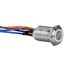 Load image into Gallery viewer, Install Bay LS12W-2 Silver 12MM Round Illuminated Latching Switch White Qty 2