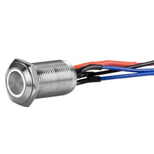 Load image into Gallery viewer, Install Bay LS12W-2 Silver 12MM Round Illuminated Latching Switch White Qty 2