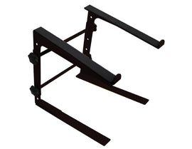 MR DJ LTS109BK Laptop Computer Stand Black Mobile Disc Jockey PC Table Rack Mount Clamp Bracket