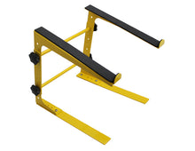 Load image into Gallery viewer, MR DJ LTS109YL Laptop Computer Stand Yellow Mobile Disc Jockey PC Table Rack Mount Clamp Bracket