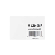 Charger l'image dans la galerie, Install Bay M-CB40MR 40A Mini Circuit Breaker Manual Reset
