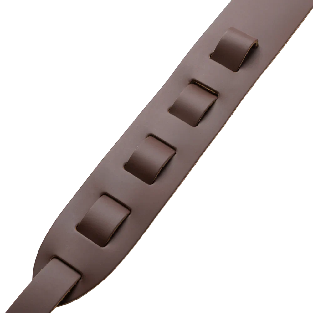 Levy's Leathers M4-BRN Genuine Leather Bass Strap - Brown
