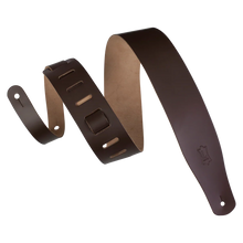 Load image into Gallery viewer, Levy's Leathers M26-DBR Chrome-Tan Leather Guitar Strap - Dark Brown