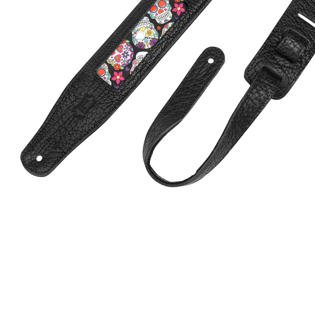 Levy's Leathers M26CAL-002 Leather Eyes Print Design Guitar Strap