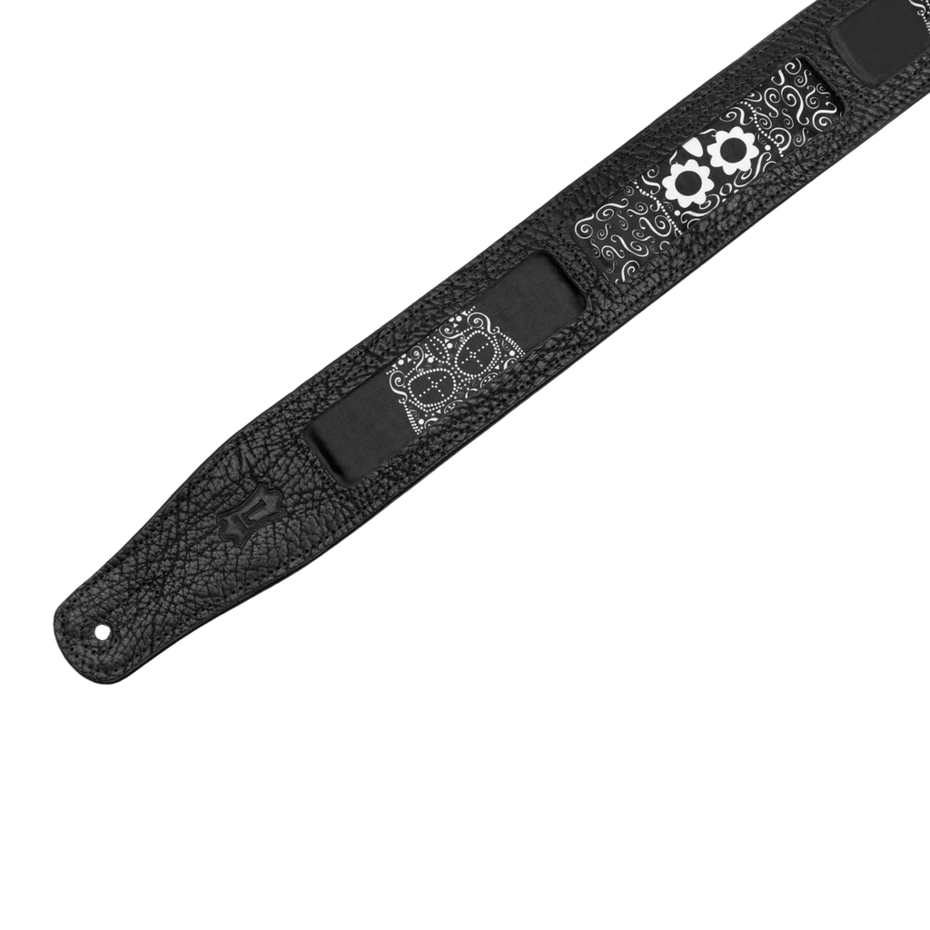 Levy's Leathers M26CAL-003 Leather Skull Print Design Guitar Strap