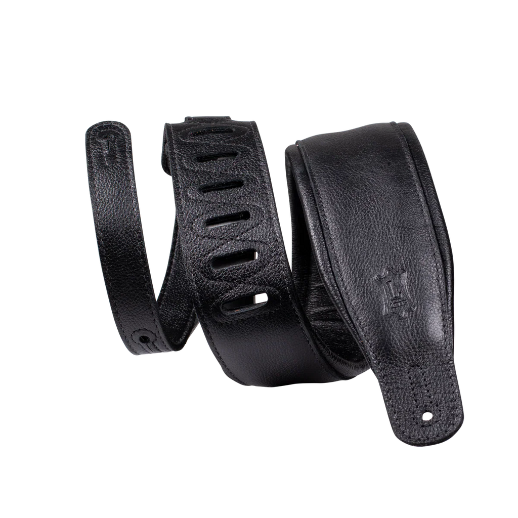 Levy's Leathers M26GP-BLK-BLK Garment Leather Guitar Strap - Black Backing