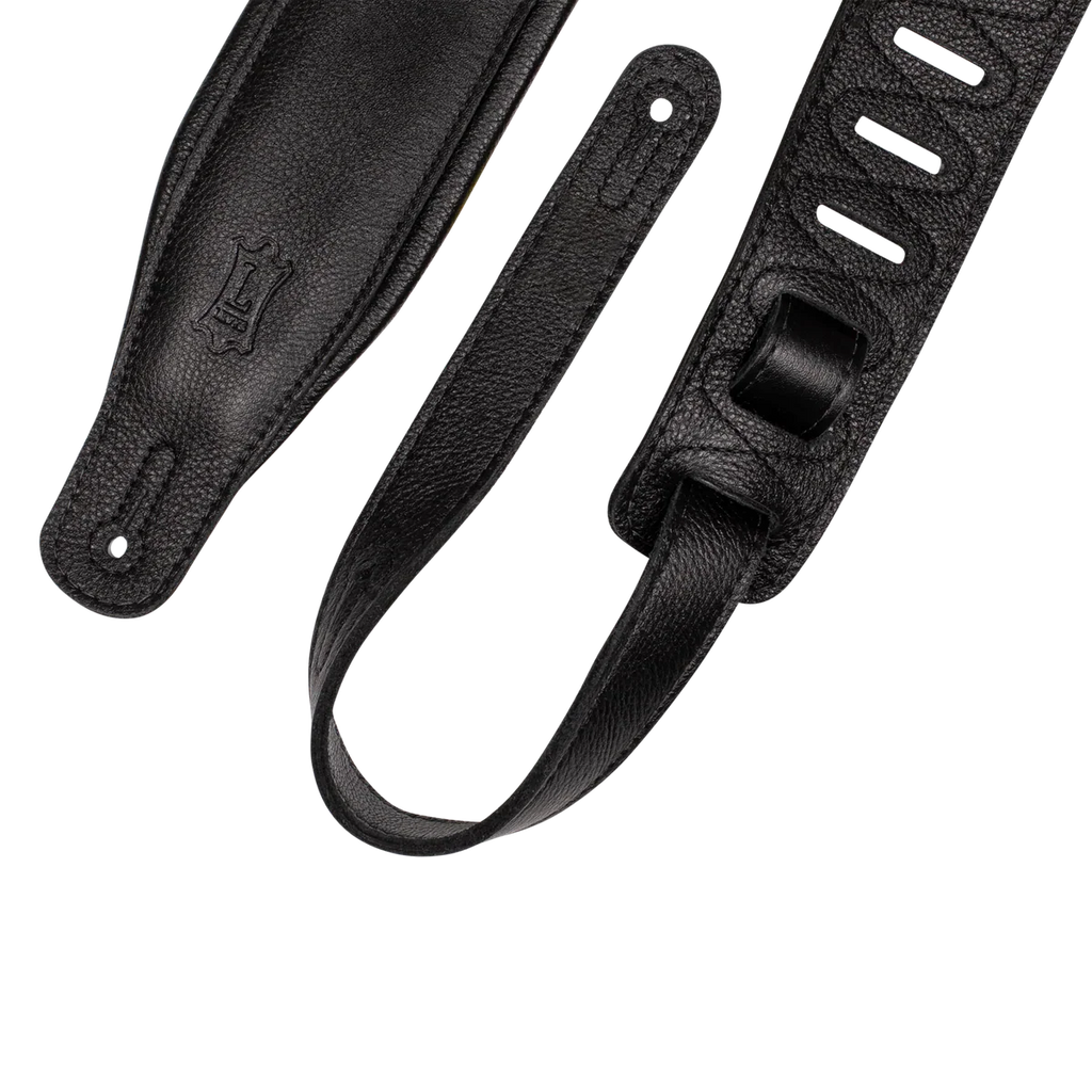 Levy's Leathers M26GP-BLK-BLK Garment Leather Guitar Strap - Black Backing