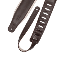 Load image into Gallery viewer, Levy's Leathers M26GP-DBR-CRM Garment Leather Guitar Strap - Dark Brown