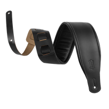 Charger l'image dans la galerie, Levy's Leathers M26PD-BLK-XL 3" Wide Amped Leather Series Guitar Strap - Black