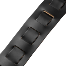 Load image into Gallery viewer, Levy's Leathers M26PD-BLK-ACO 3" Wide Amped Leather Series Guitar Strap - Black