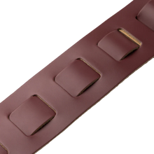 Charger l'image dans la galerie, Levy's Leathers M26PD-BRG-BRG 3" Wide Amped Leather Series Guitar Strap - Burgundy