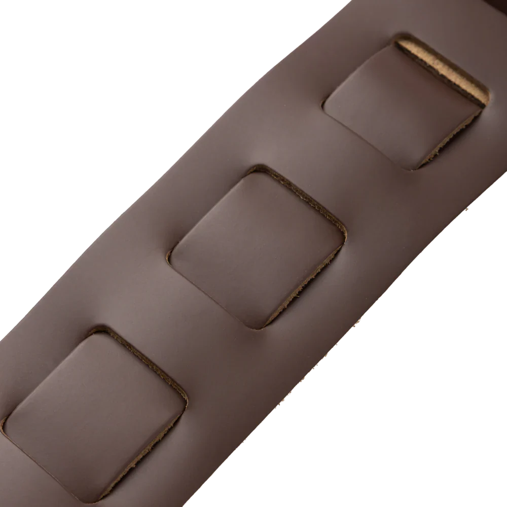 Levy's Leathers M26PD-BRN_CRM 3" Wide Amped Leather Series Guitar Strap