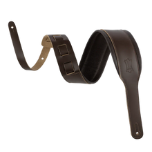 Load image into Gallery viewer, Levy's Leathers M26PD-DBR-ACO 3" Wide Amped Leather Series Acoustic Guitar Strap - Dark Brown