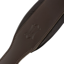 Load image into Gallery viewer, Levy's Leathers M26PD-DBR-ACO 3" Wide Amped Leather Series Acoustic Guitar Strap - Dark Brown