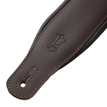 Load image into Gallery viewer, Levy's Leathers M26PD-DBR_DBR 3" Wide Amped Leather Series Guitar Strap - Dark Brown