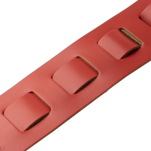 Charger l'image dans la galerie, Levy's Leathers M26PD-RED-WHT 3" Wide Amped Leather Series Guitar Strap - Red &amp; White