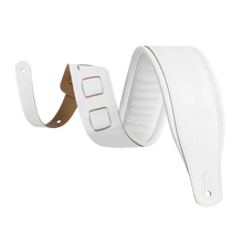 Load image into Gallery viewer, Levy's Leathers M26PD-WHT_WHT Top Grain Leather Guitar Strap - White