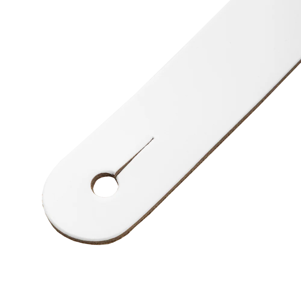 Levy's Leathers M26PD-WHT_WHT Top Grain Leather Guitar Strap - White