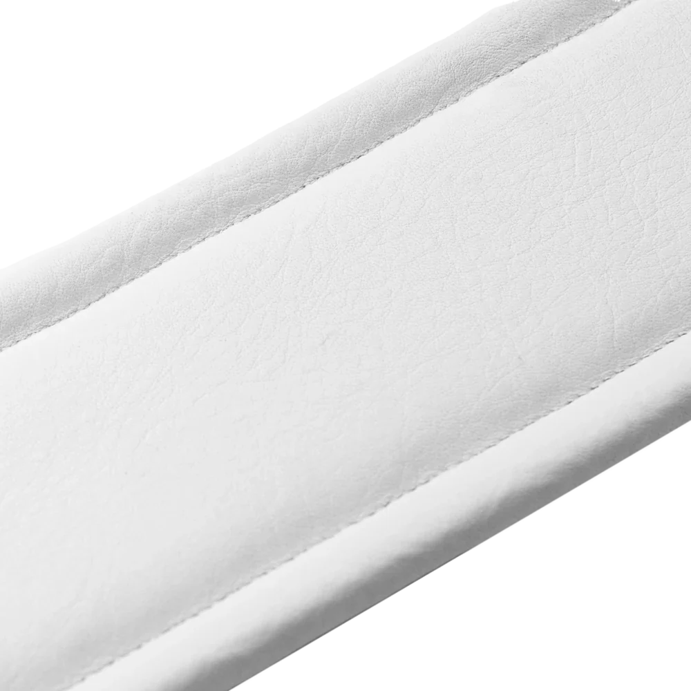 Levy's Leathers M26PD-WHT_WHT Top Grain Leather Guitar Strap - White