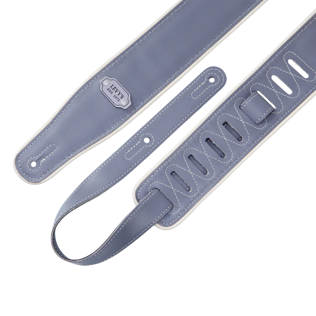 Levy's Leathers M26VCP-BLK_GRY 2.75" Vinyl Guitar Strap - Black, Grey, and Cream